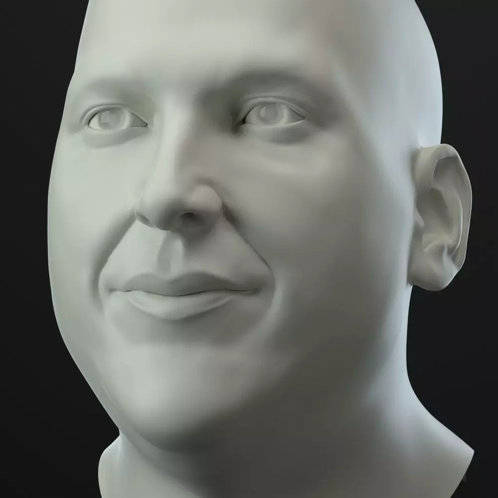 Male Head 3D model_0