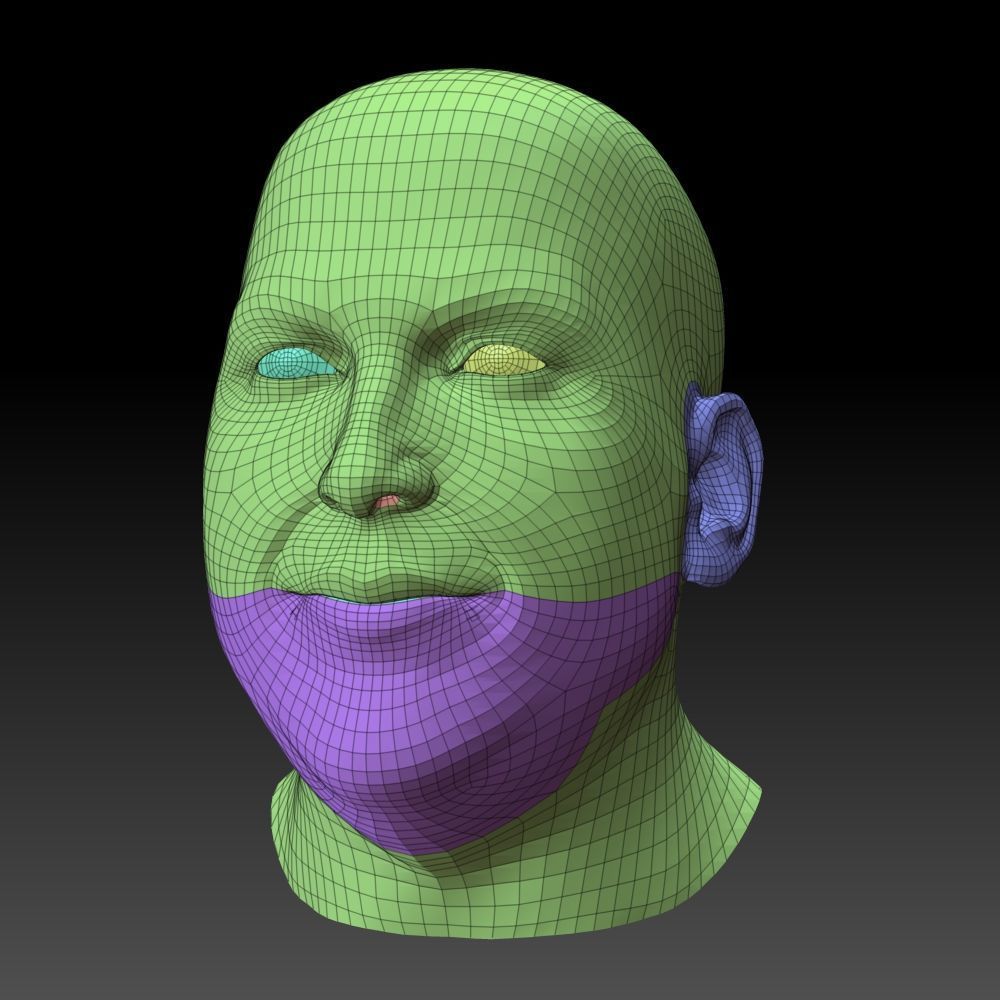 Male Head 3D model_12