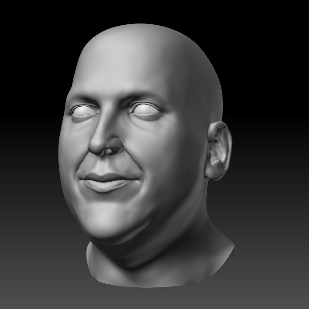 Male Head 3D model_7