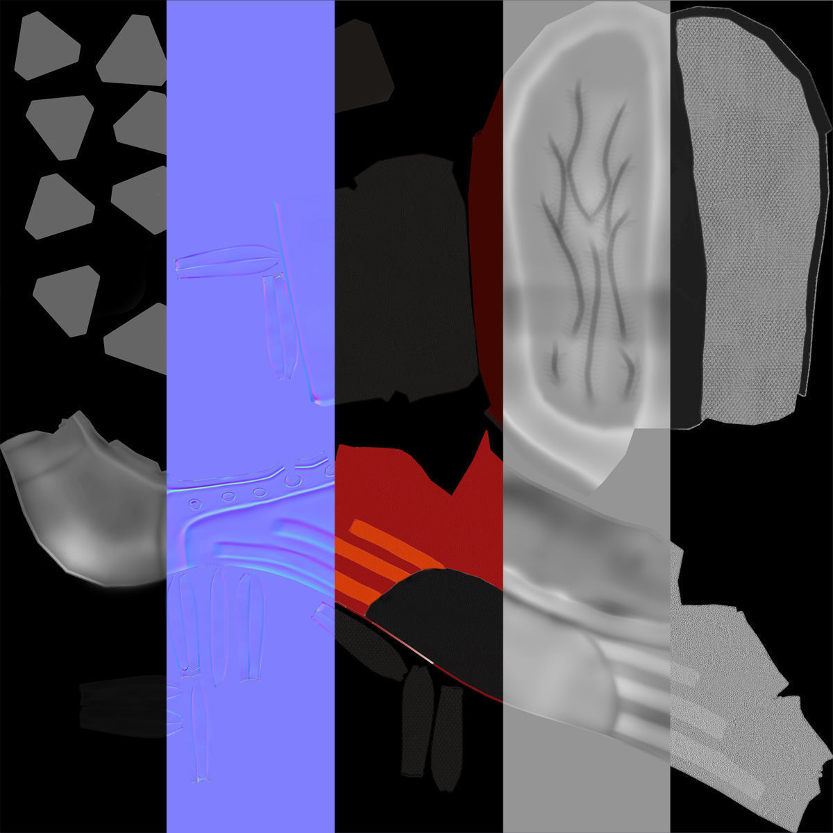 European Fotball Player Clothes Low-poly 3D model_9