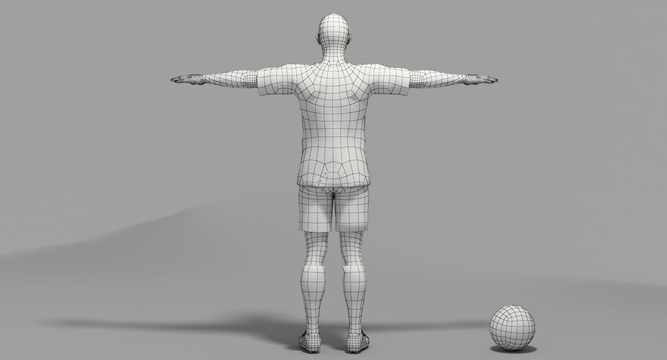European Fotball Player Clothes Low-poly 3D model_13