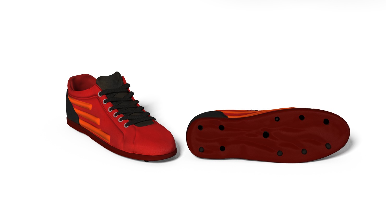 European Fotball Player Clothes Low-poly 3D model_5