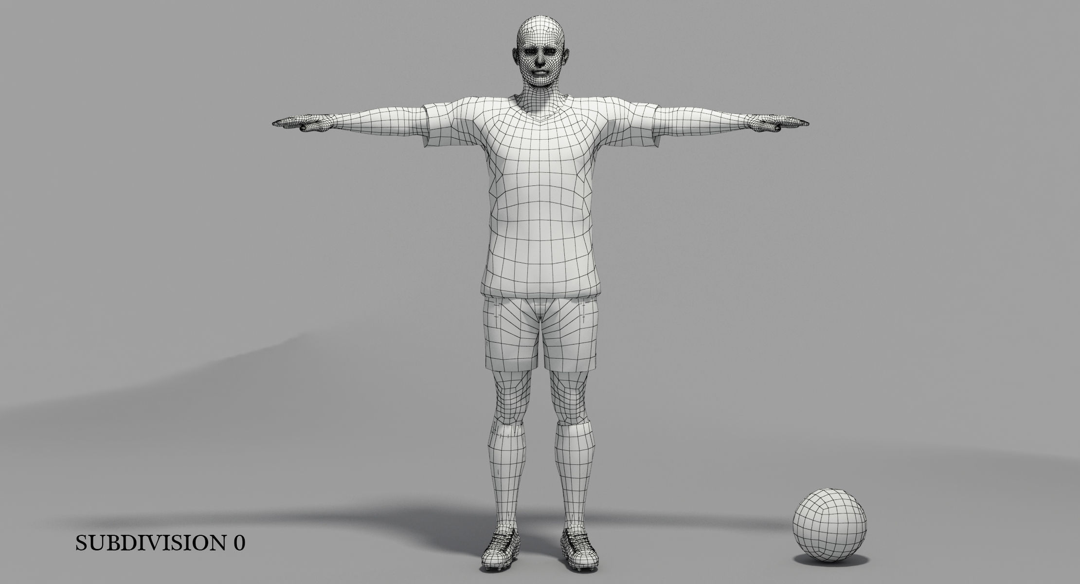 European Fotball Player Clothes Low-poly 3D model_12