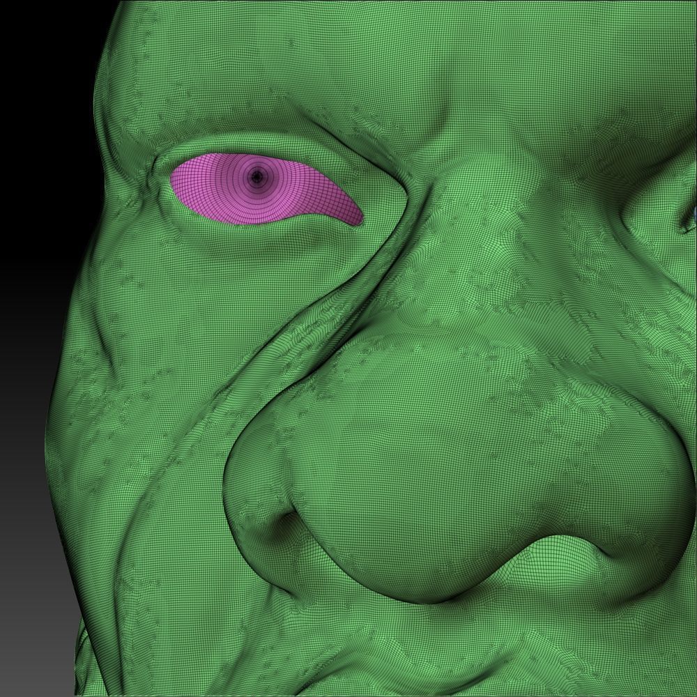 Male Head Character 3D model_8