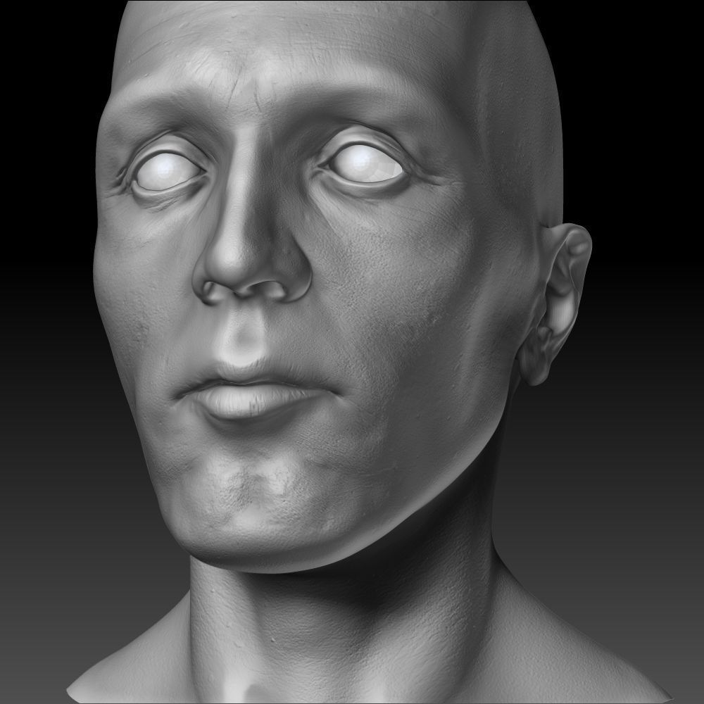 Male head 3D model_8