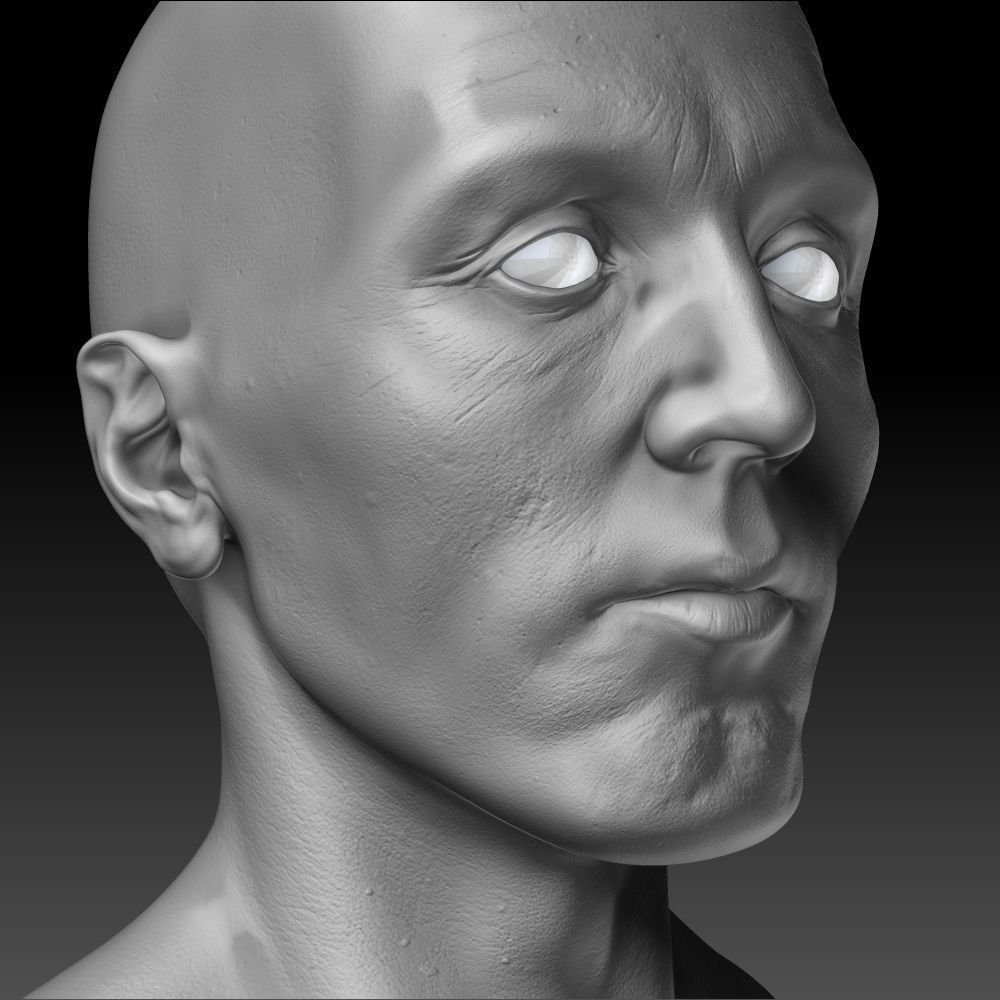 Male head 3D model_12