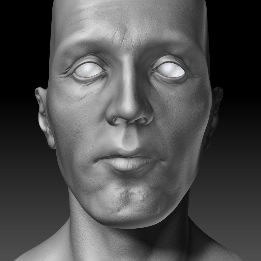Male head 3D model_11
