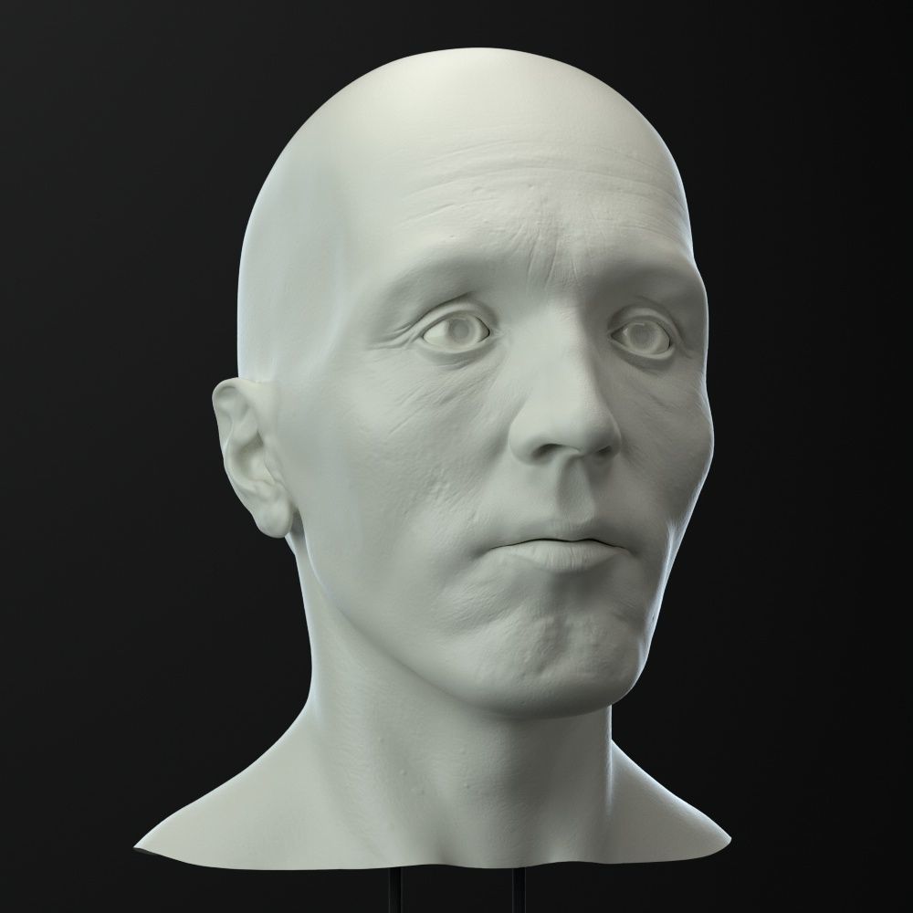 Male head 3D model_5