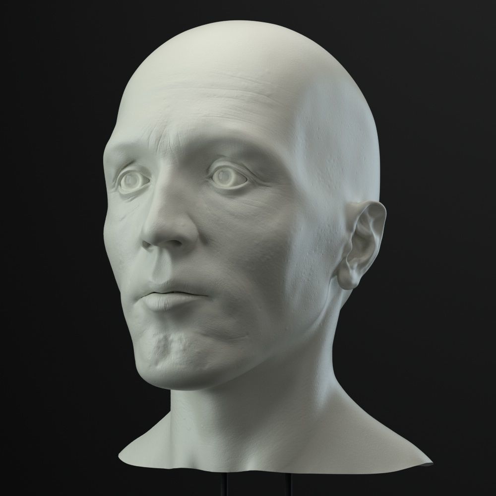 Male head 3D model_4