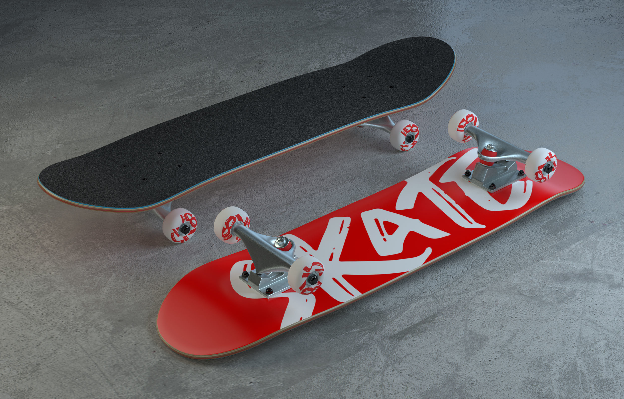 Skateboard 3D model_1