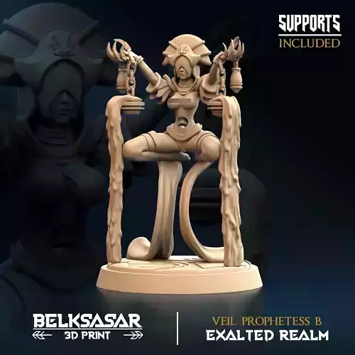 Veil Prophetess B Nude 3D print model