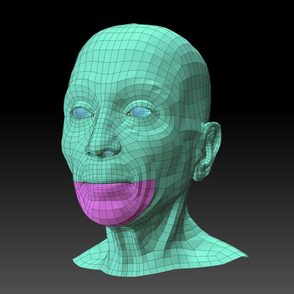 Old Man head 3D model_14