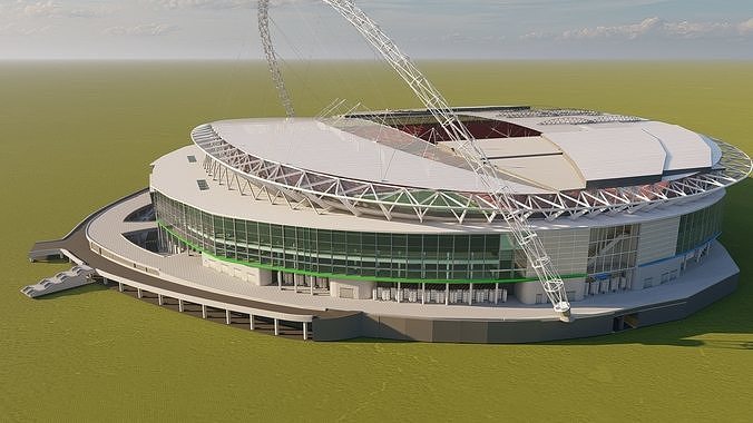 Wembley Stadium with interior 3D model 2