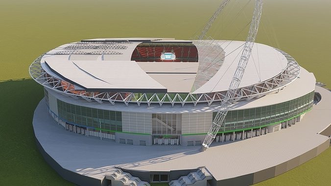 Wembley Stadium with interior 3D model 6