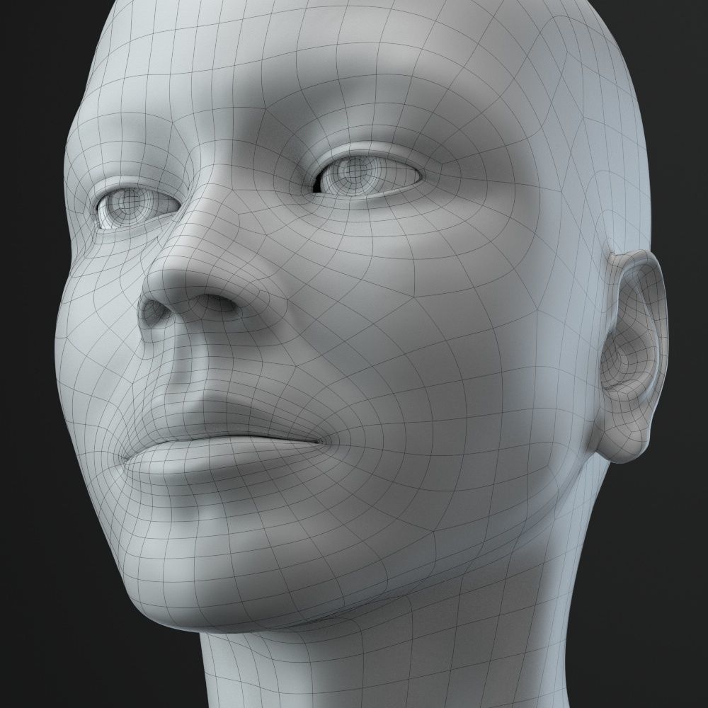 Female Head 3D model_6