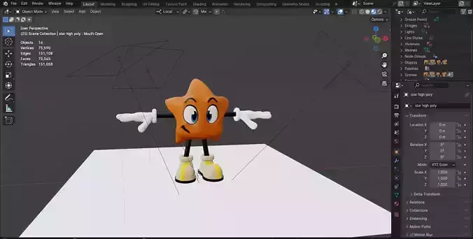 3d star model 
