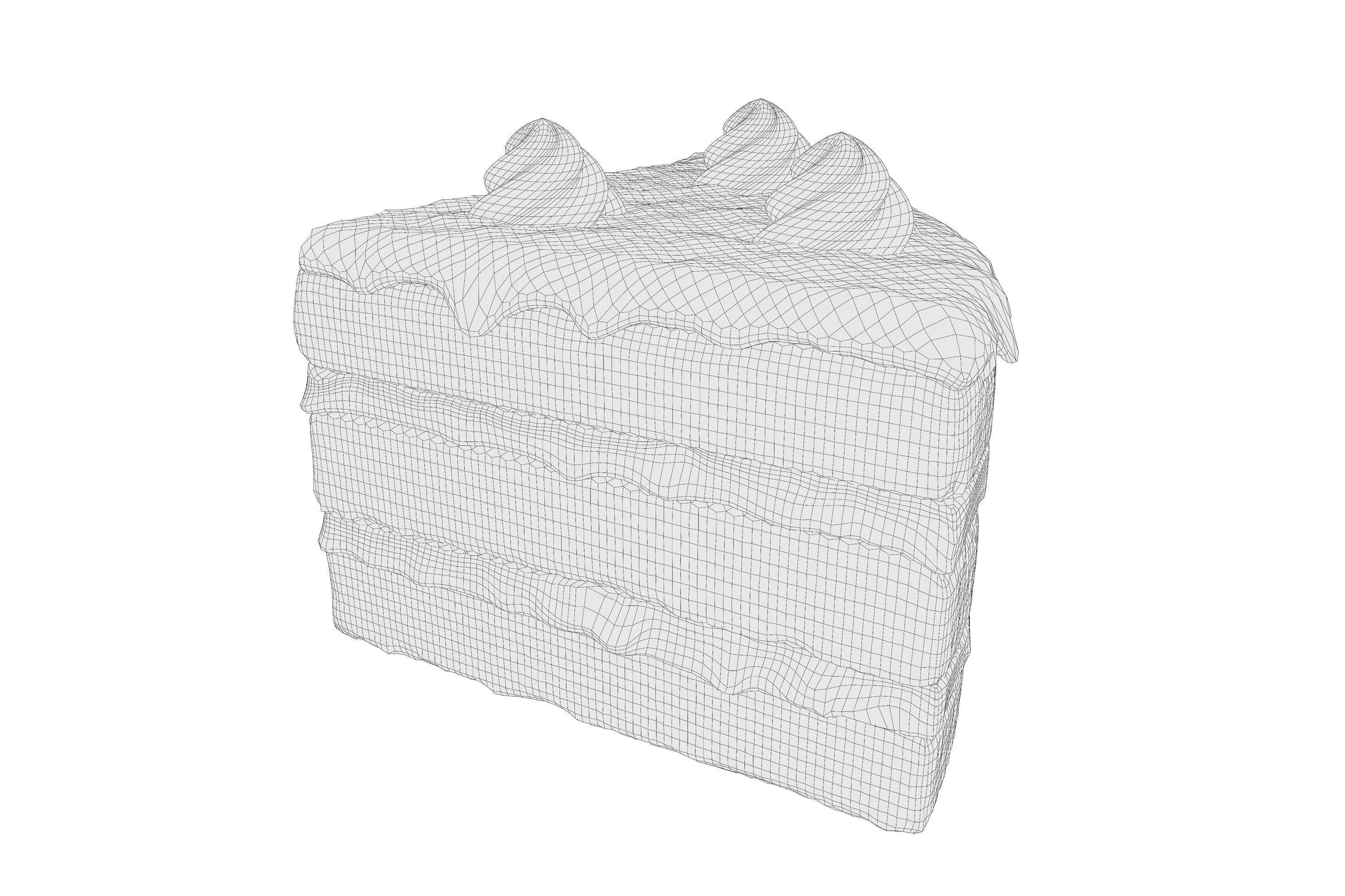 Chocolate Cake 01 3D model_5