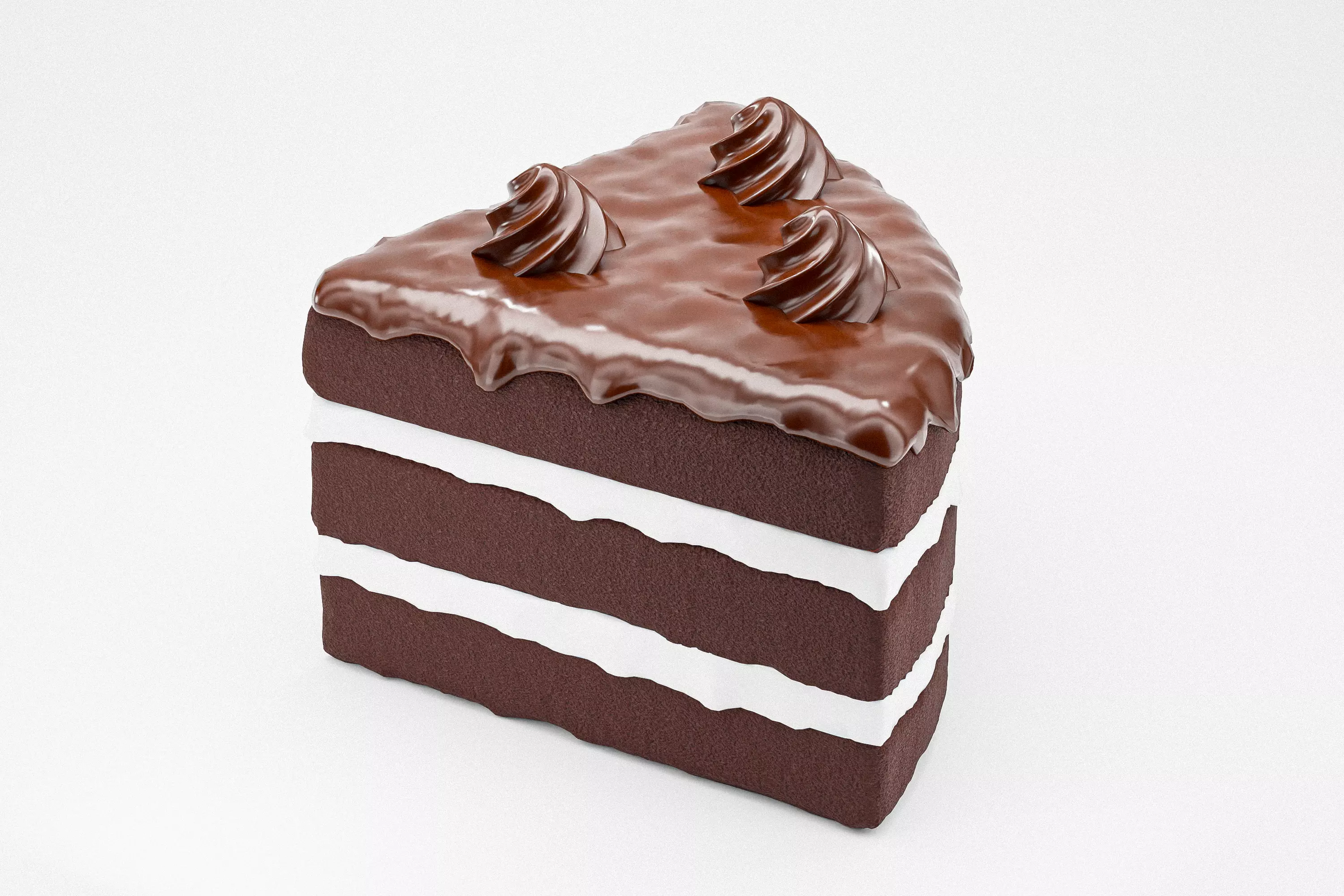 Chocolate Cake 01 3D model_0