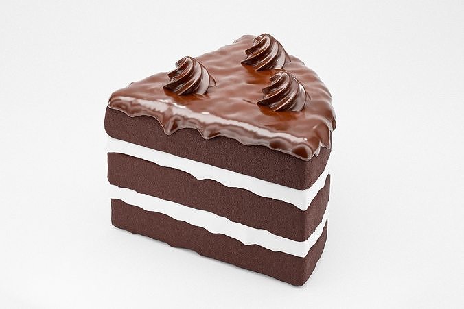 Chocolate Cake 01 3D model