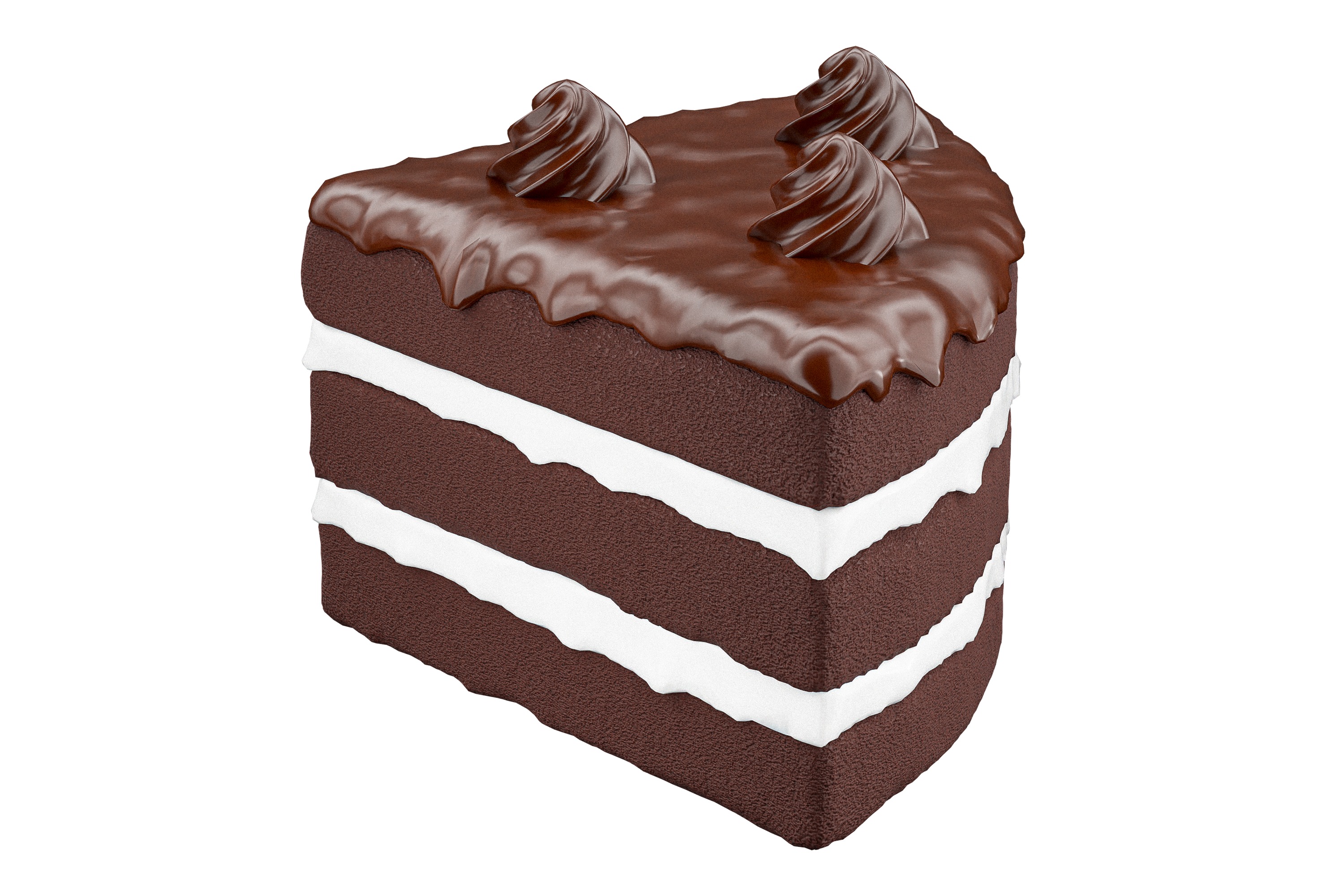 Chocolate Cake 01 3D model_1