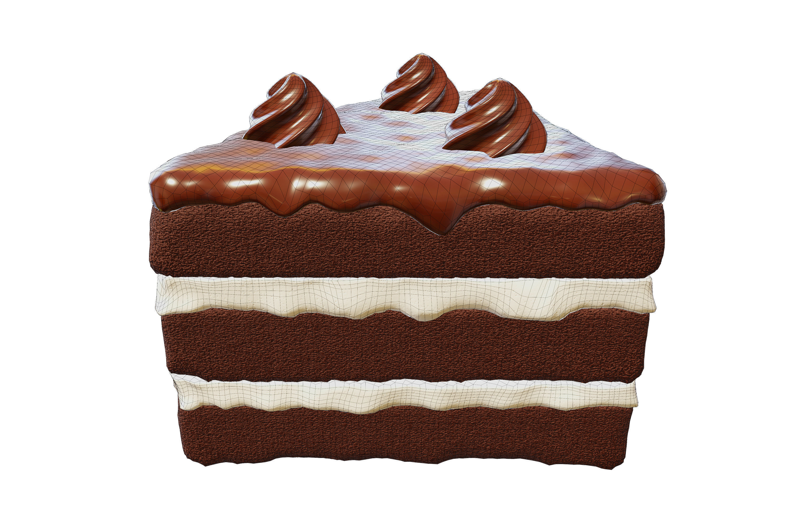 Chocolate Cake 01 3D model_8