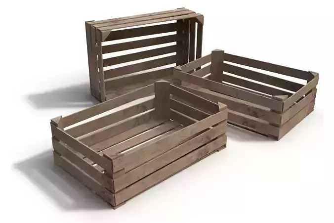 Wooden Crate 3D