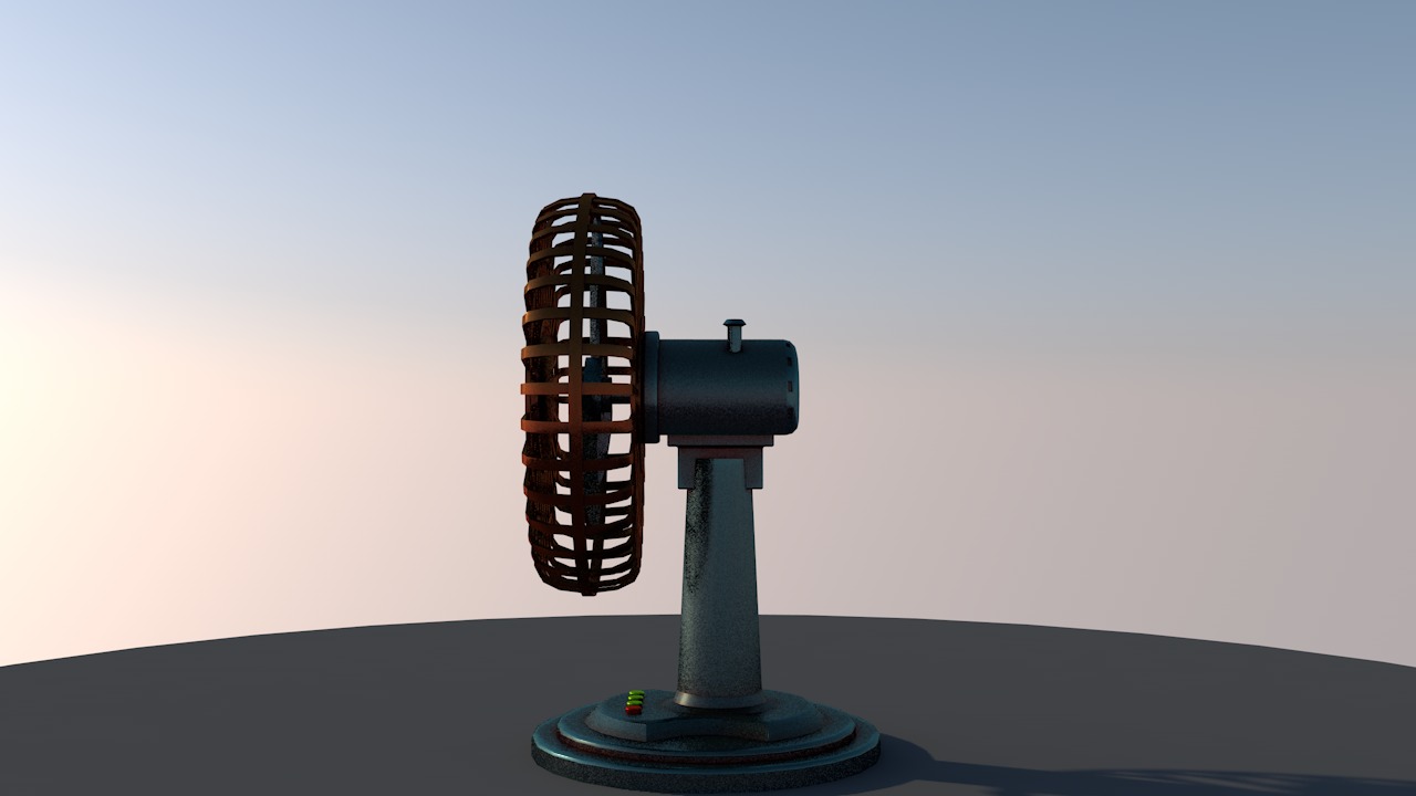 Desk Fan 3D model_4
