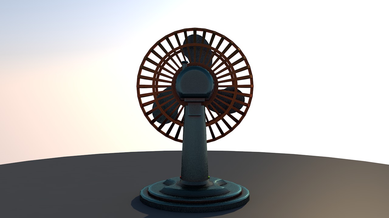 Desk Fan 3D model_6