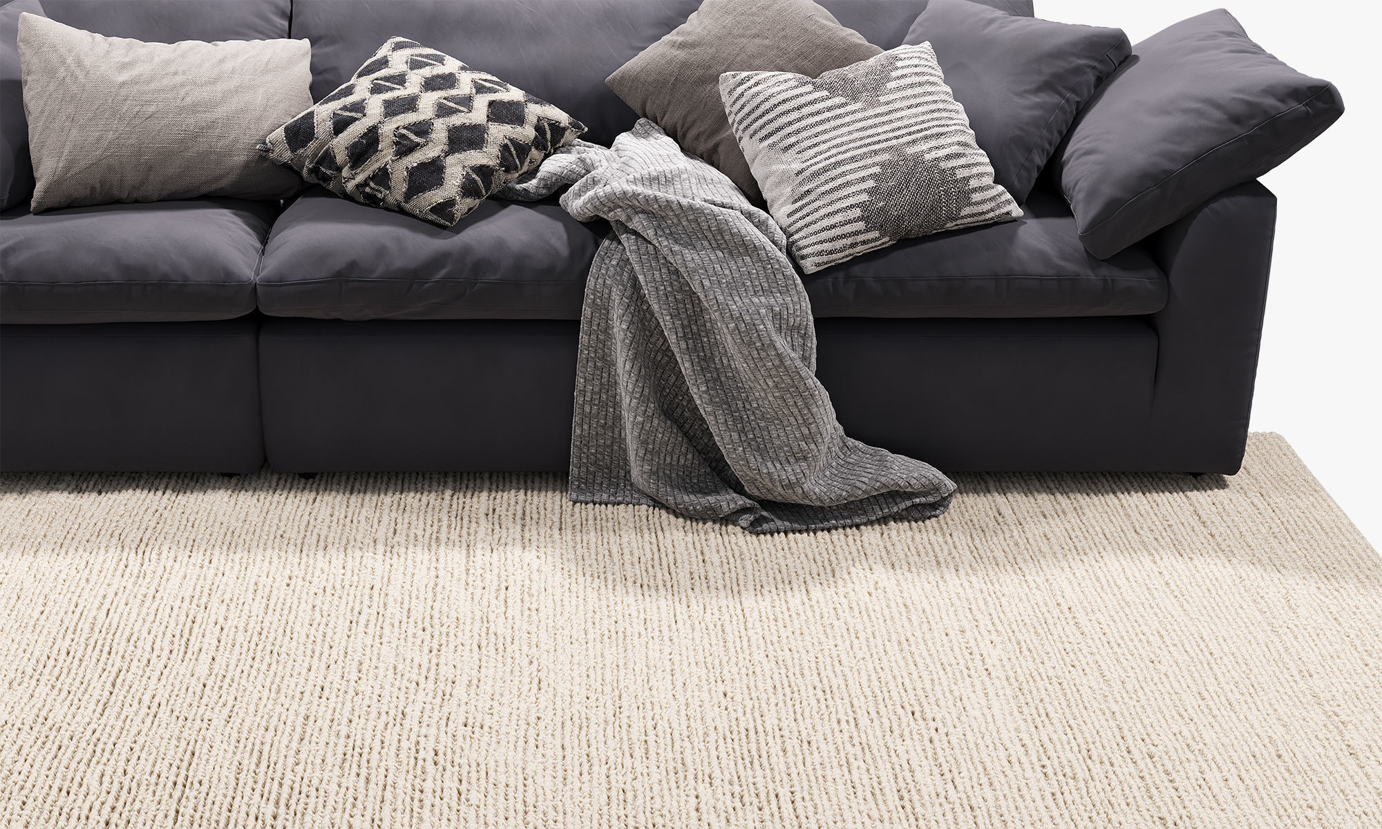 Benuta Leon Cream Wool Rug 3D model | CGTrader