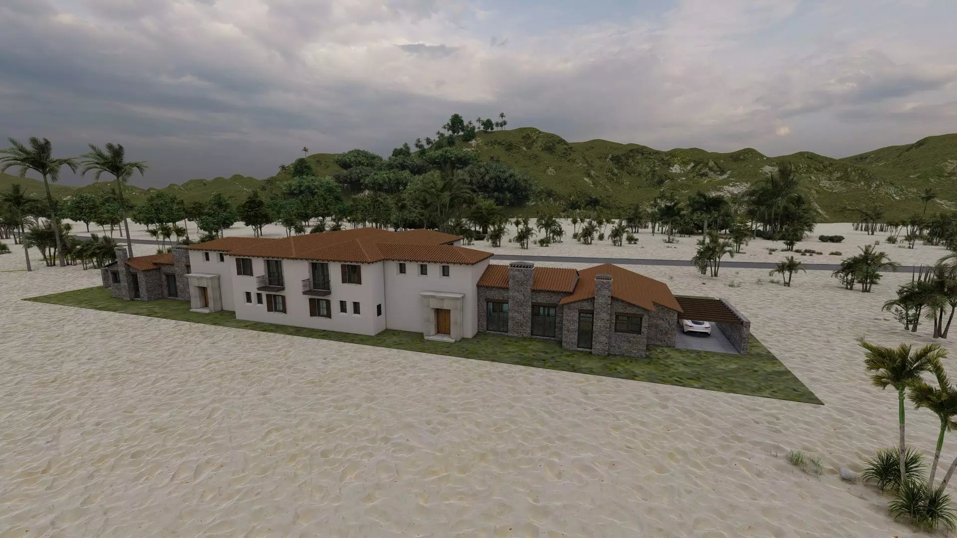 Casa Scene- Beach villa-modern house 3D model_20