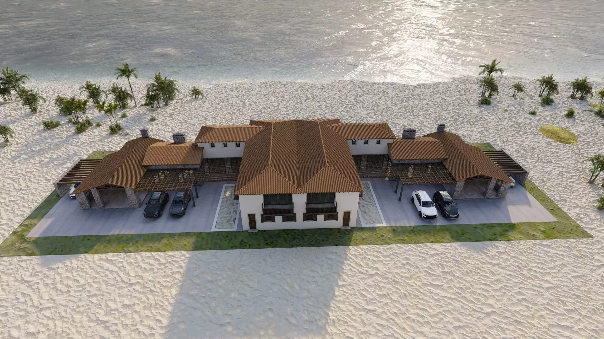Casa Scene- Beach villa-modern house 3D model_15