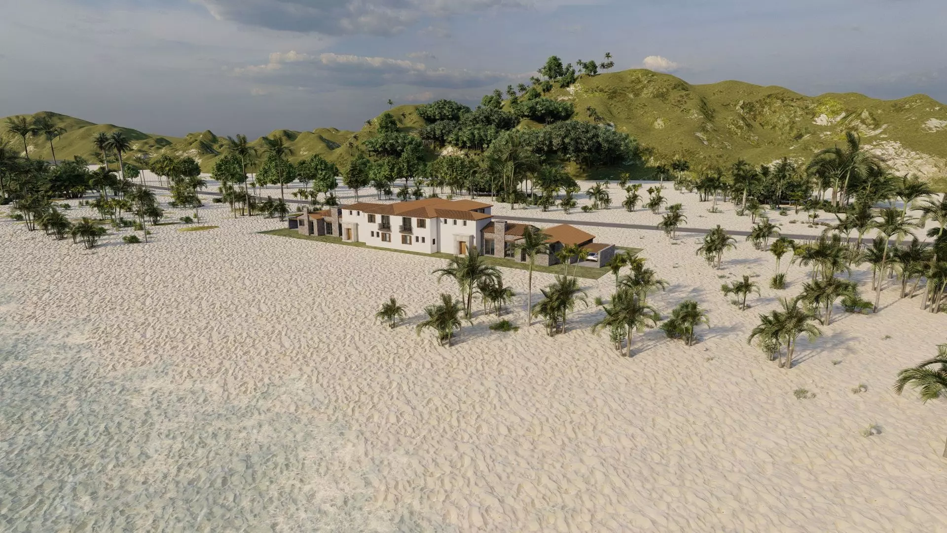 Casa Scene- Beach villa-modern house 3D model_14