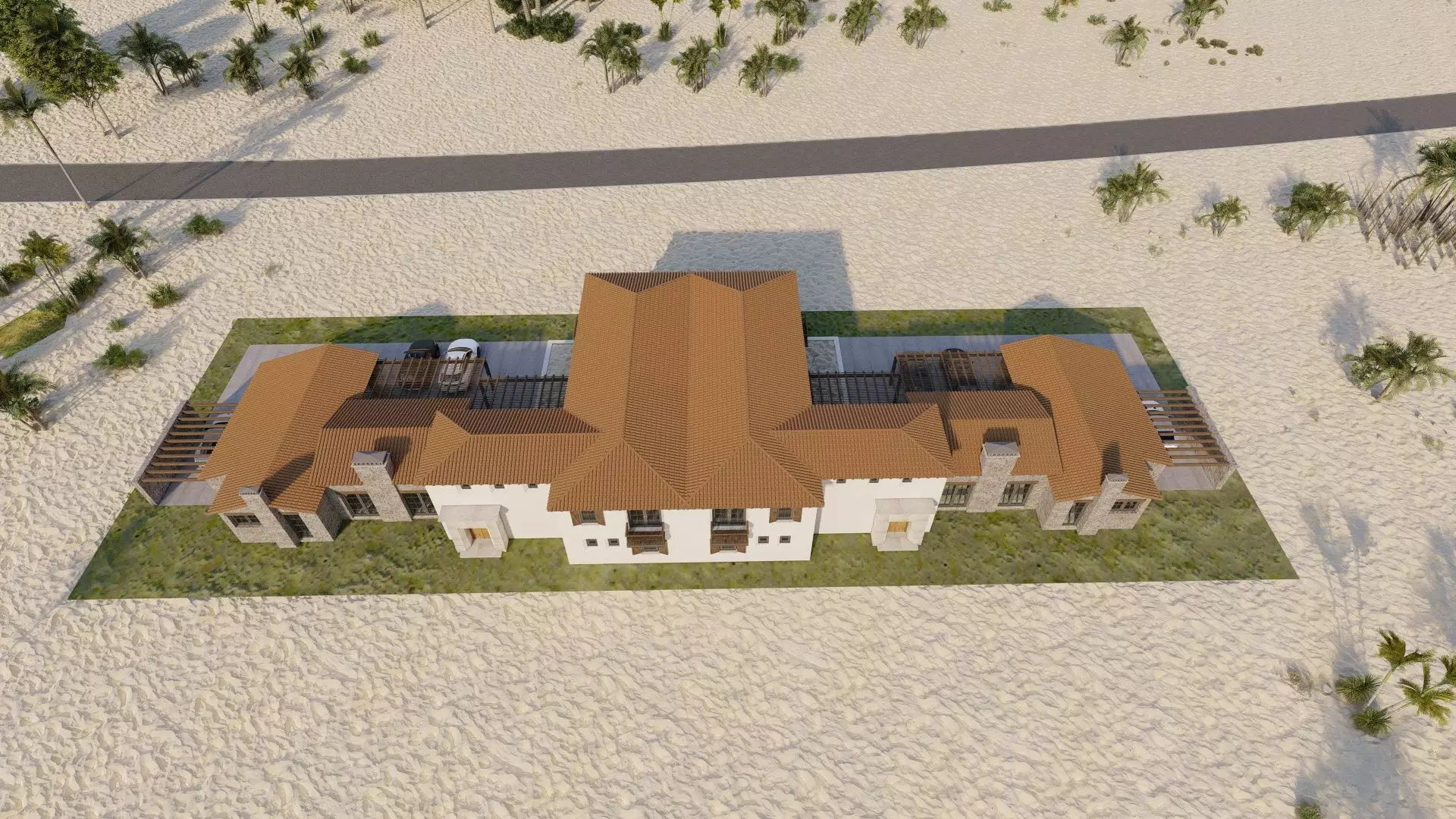 Casa Scene- Beach villa-modern house 3D model_16