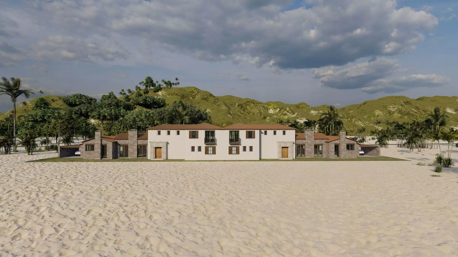 Casa Scene- Beach villa-modern house 3D model_17