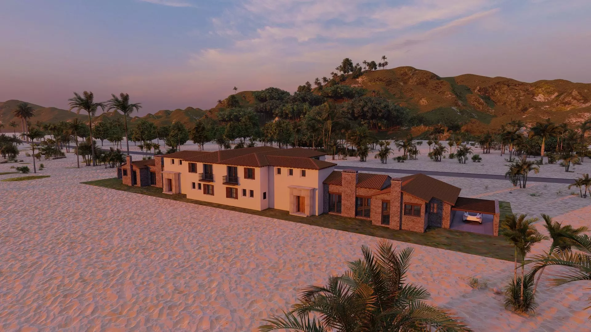 Casa Scene- Beach villa-modern house 3D model_21