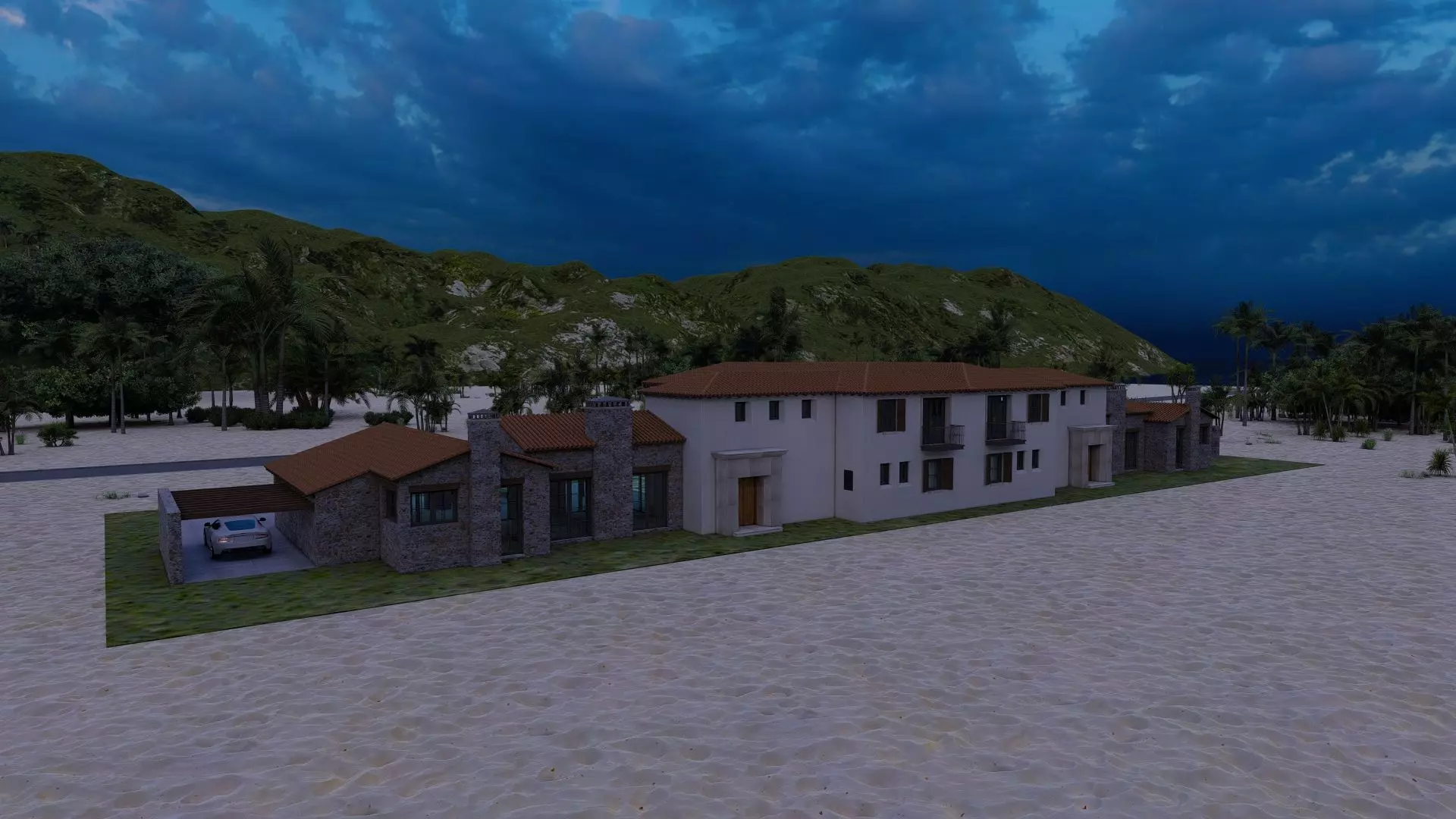 Casa Scene- Beach villa-modern house 3D model_19