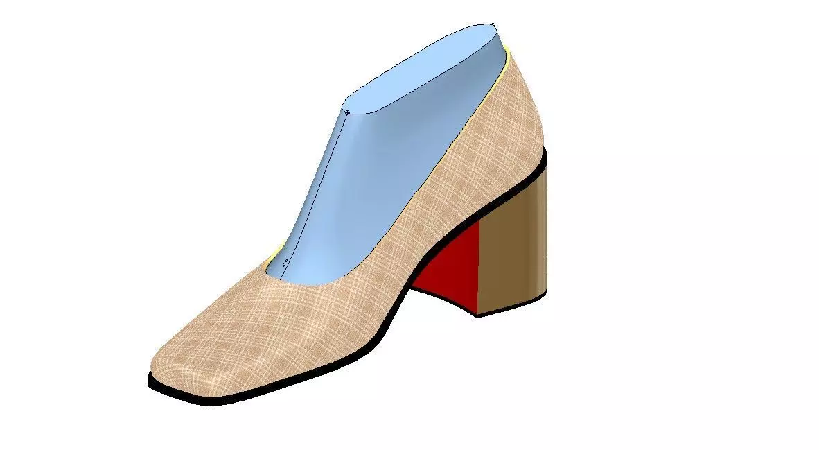 Texture shoes high heel shoes Low-poly 3D model