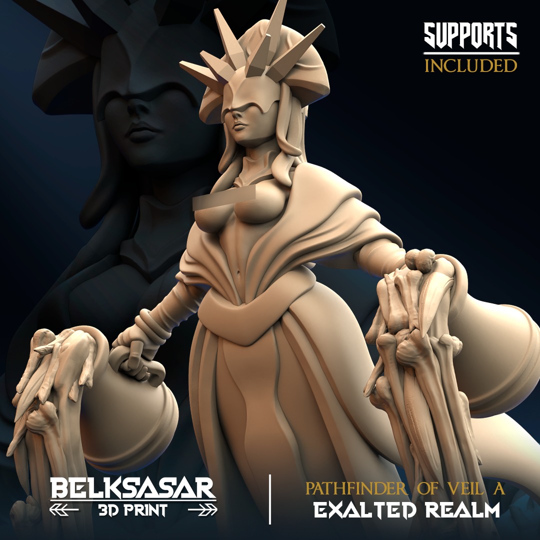 Pathfinder of Veil A Nude and Normal and Ghost 3D print model_6