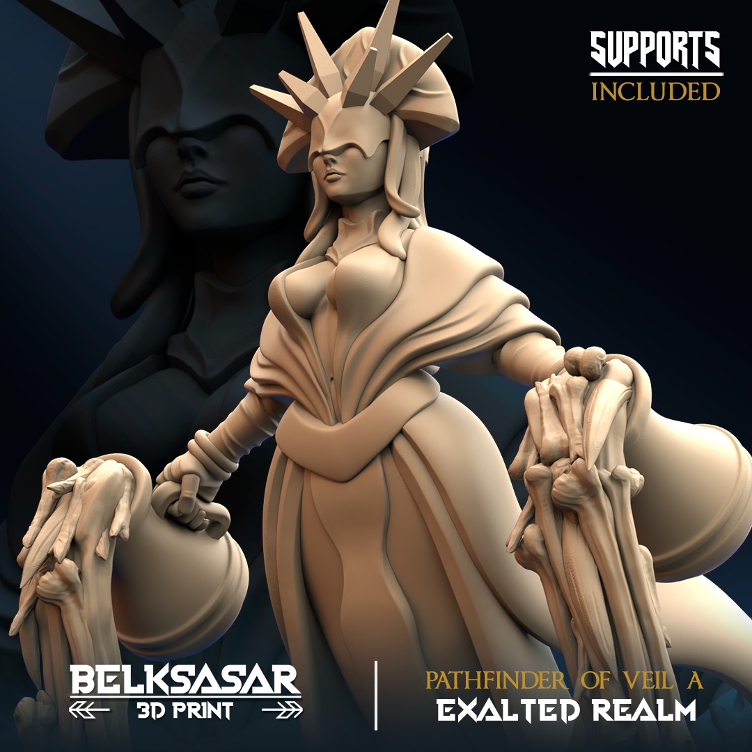 Pathfinder of Veil A Nude and Normal and Ghost 3D print model_7