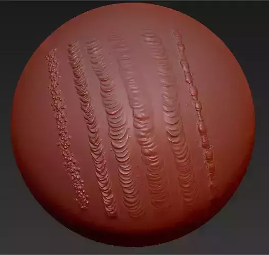 Cutted metal and Welding Brushes for Zbrush 3D model