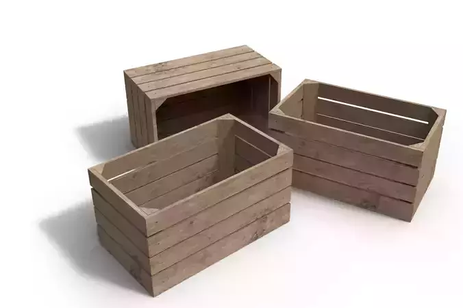Wooden Crate 3D