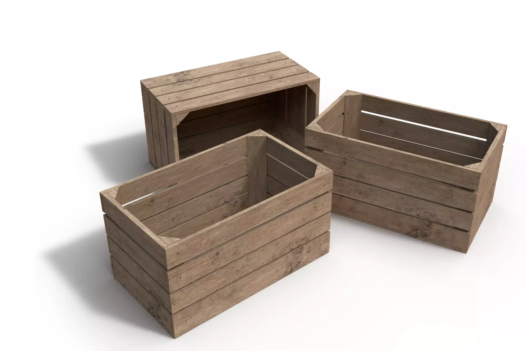 Wooden Crate 3D 3D model_0