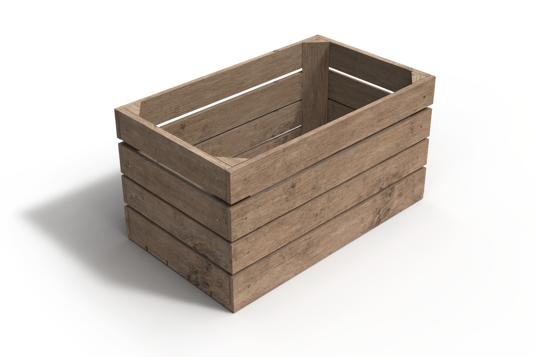 Wooden Crate 3D 3D model_1