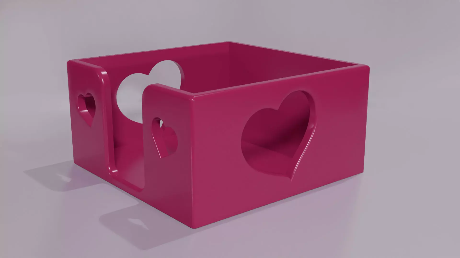 Hold Note Organizer with Heart Cutouts 3D print model_0