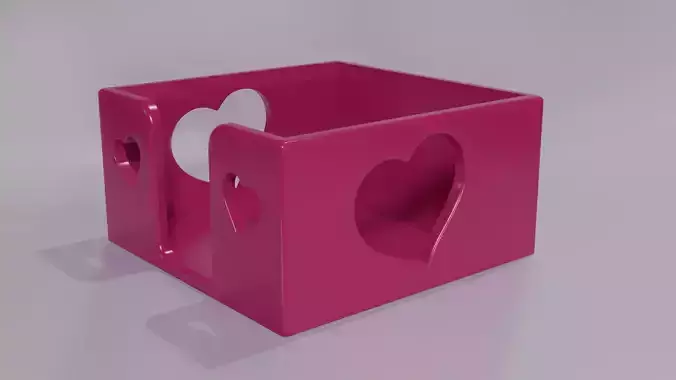 Hold Note Organizer with Heart Cutouts 3D print model