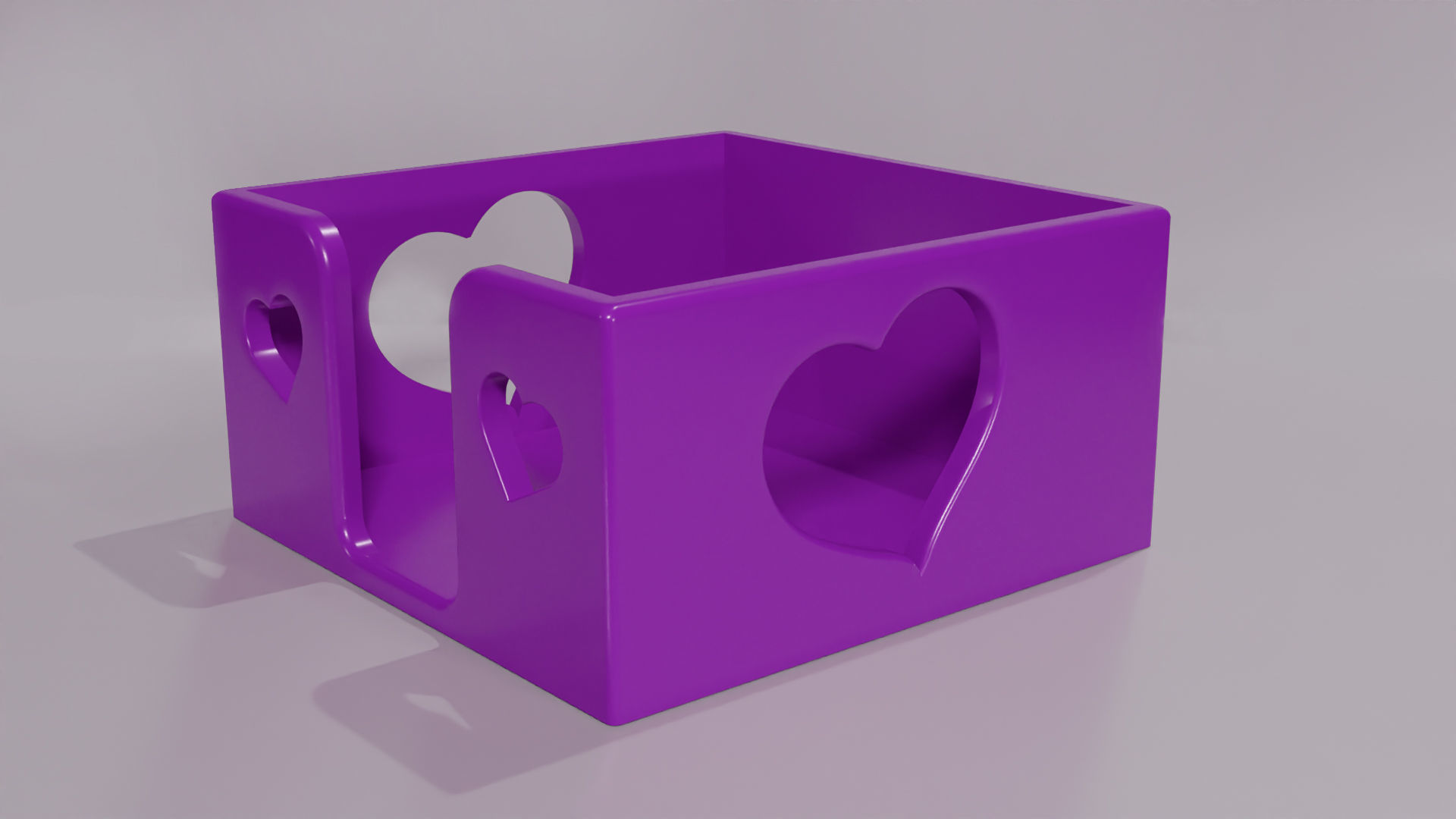 Hold Note Organizer with Heart Cutouts 3D print model_2