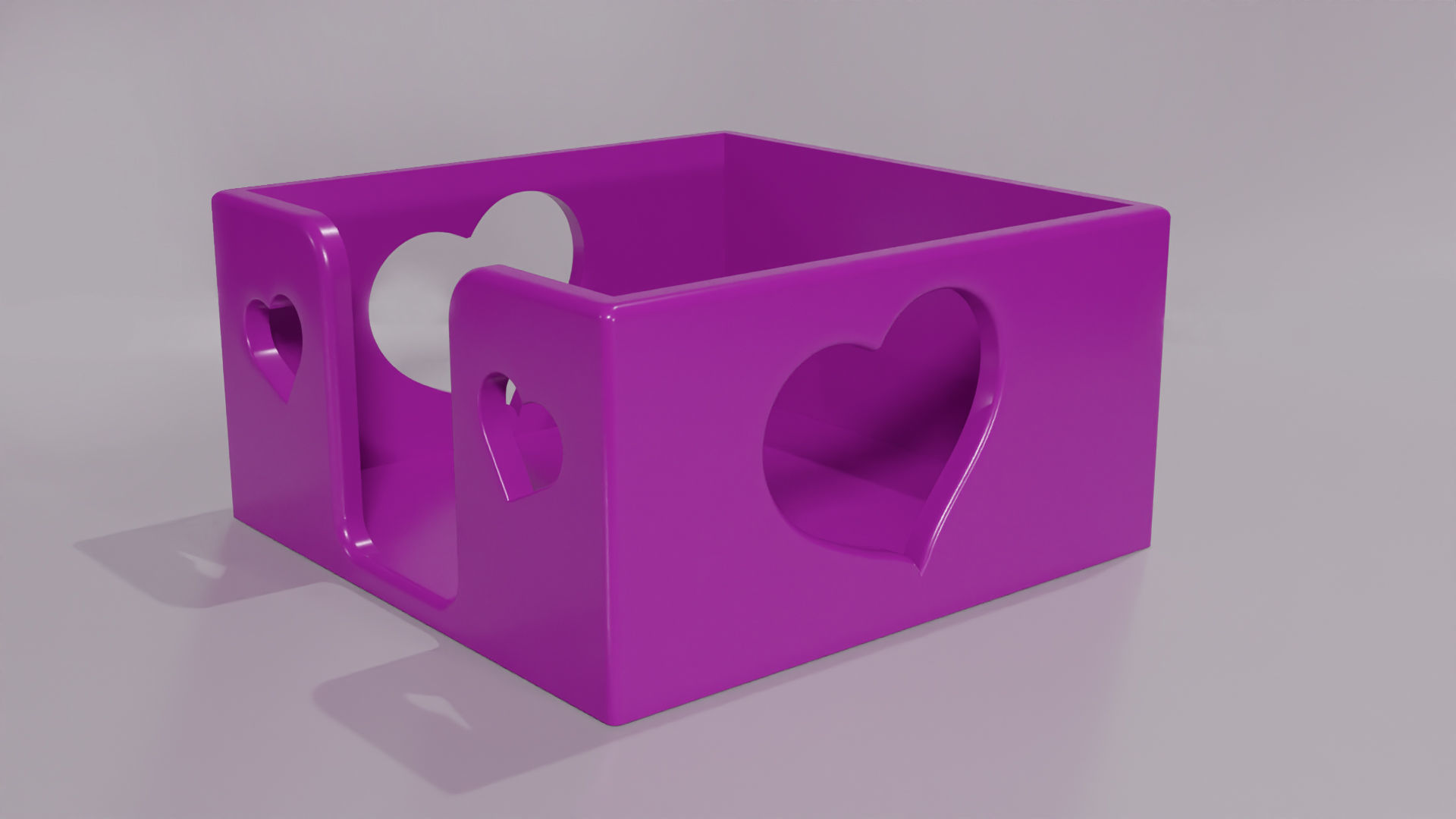 Hold Note Organizer with Heart Cutouts 3D print model_4