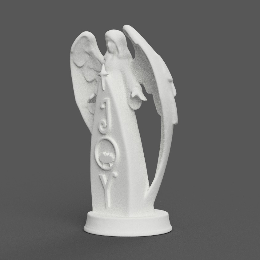 christmas angel with joy 3D print model_1