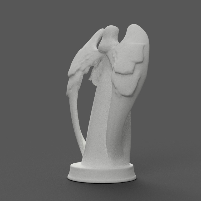 christmas angel with joy 3D print model_5