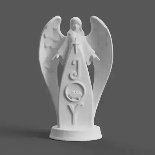 christmas angel with joy 3D print model